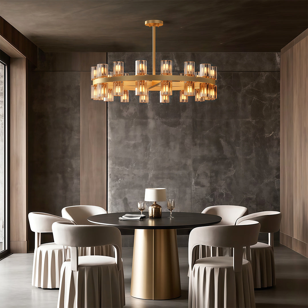 American Copper Crystal Chandelier, Modern Luxury Ceiling Light