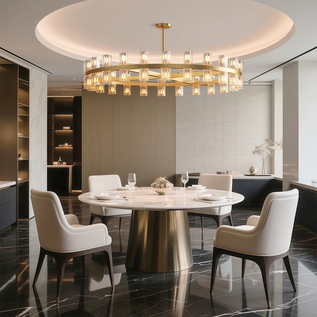 American Copper Crystal Chandelier, Modern Luxury Ceiling Light