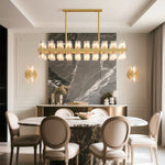 American Copper Crystal Chandelier, Modern Luxury Ceiling Light