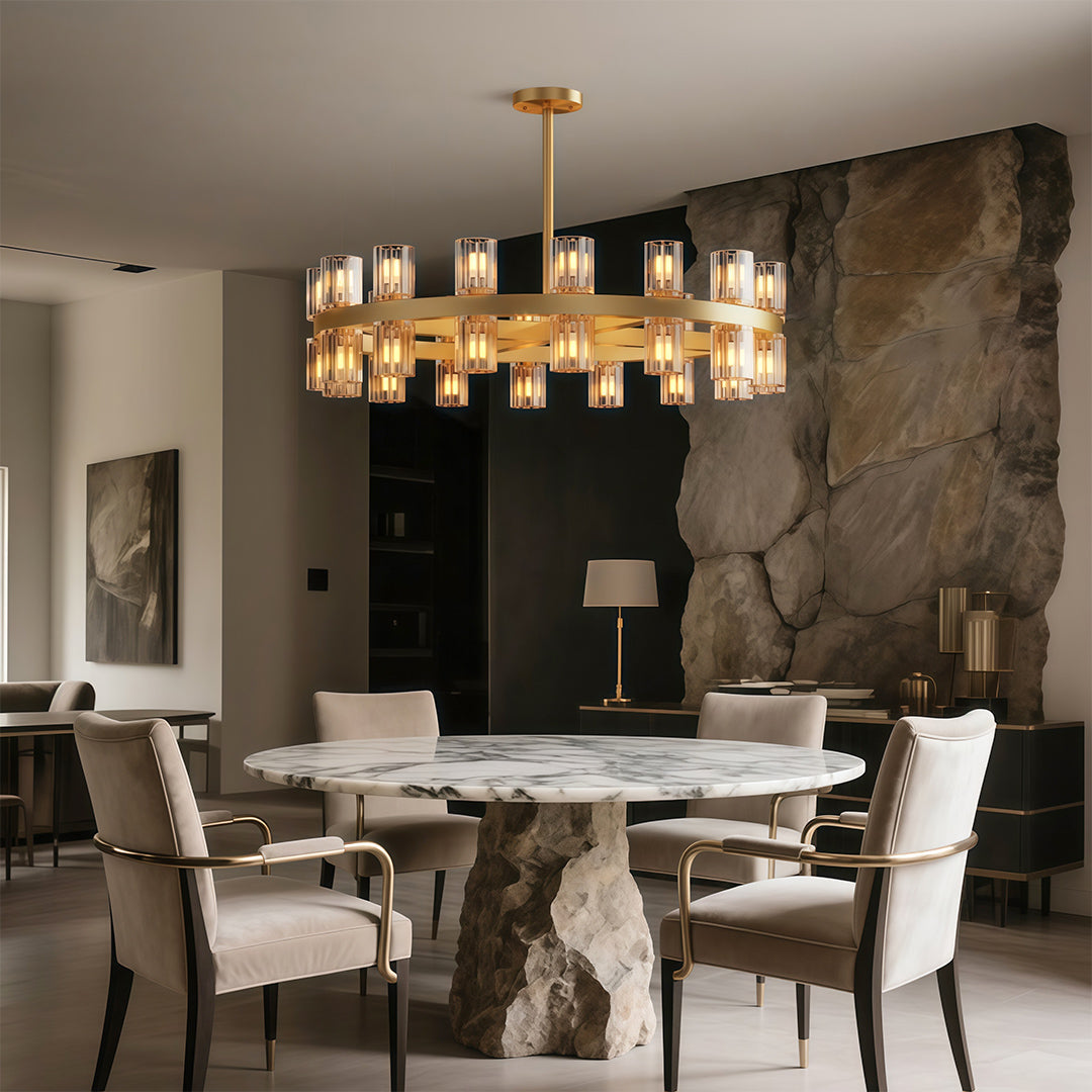 American Copper Crystal Chandelier, Modern Luxury Ceiling Light