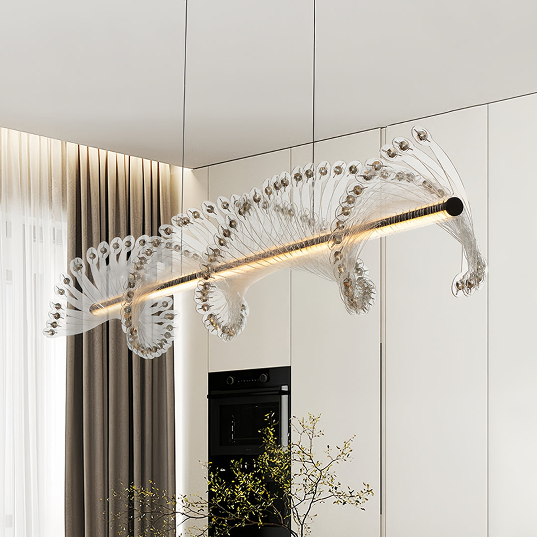 Spiral LED Pendant Light – Modern Linear Suspension for Dining & Living Spaces