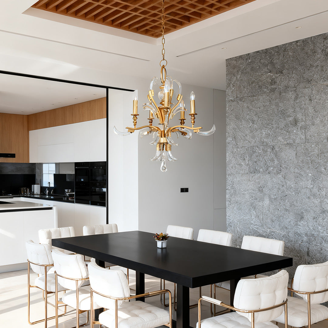 Aurelia Crystal Chandelier in Gold – French Luxury Ceiling Light