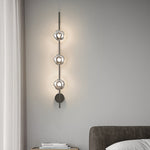 Modern Linear LED Wall Sconce with Pleated Glass Shade