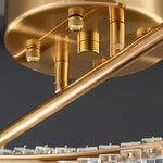 Mobius Gold Crystal Flush Mount Ceiling Light – Modern Luxury LED Ring