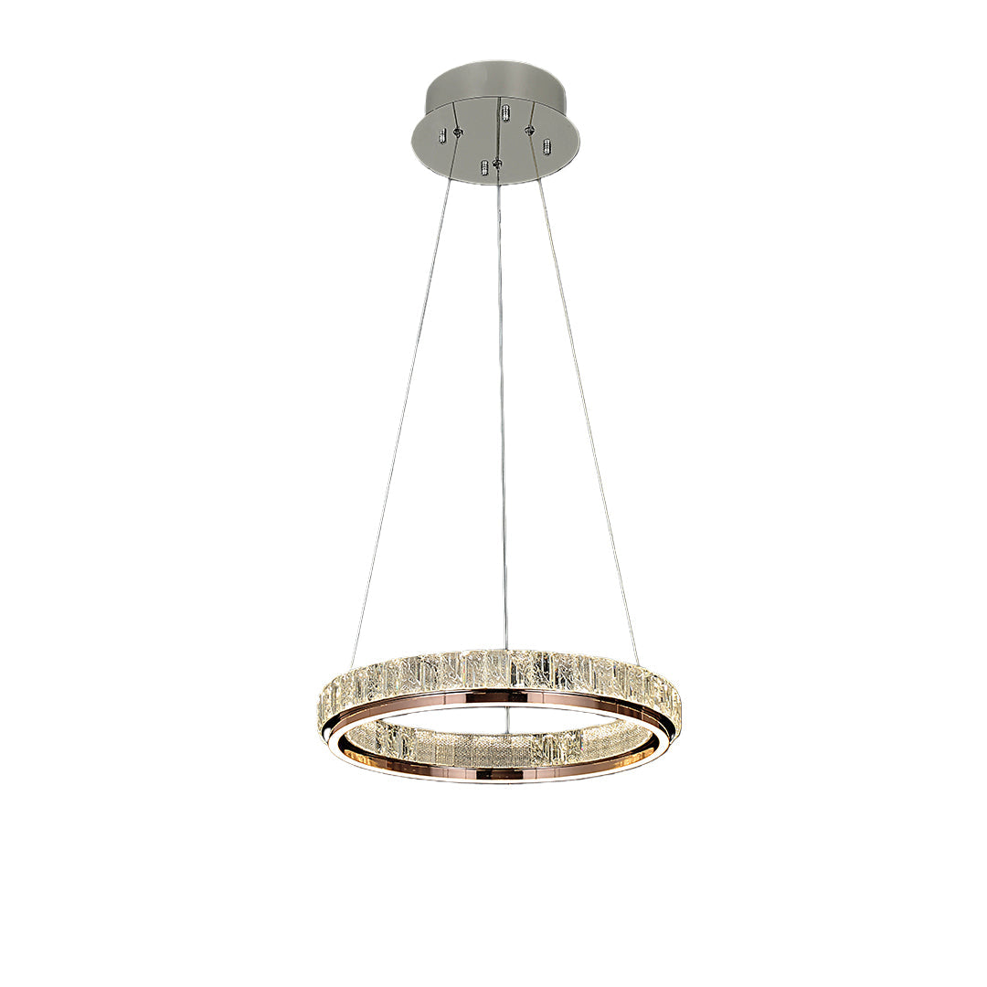 Aurelia Round Crystal LED Chandelier – Modern Minimalist Ring Pendant Light
