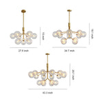Solid Copper Glass Ball Chandelier | Modern Luxury Pendant Light