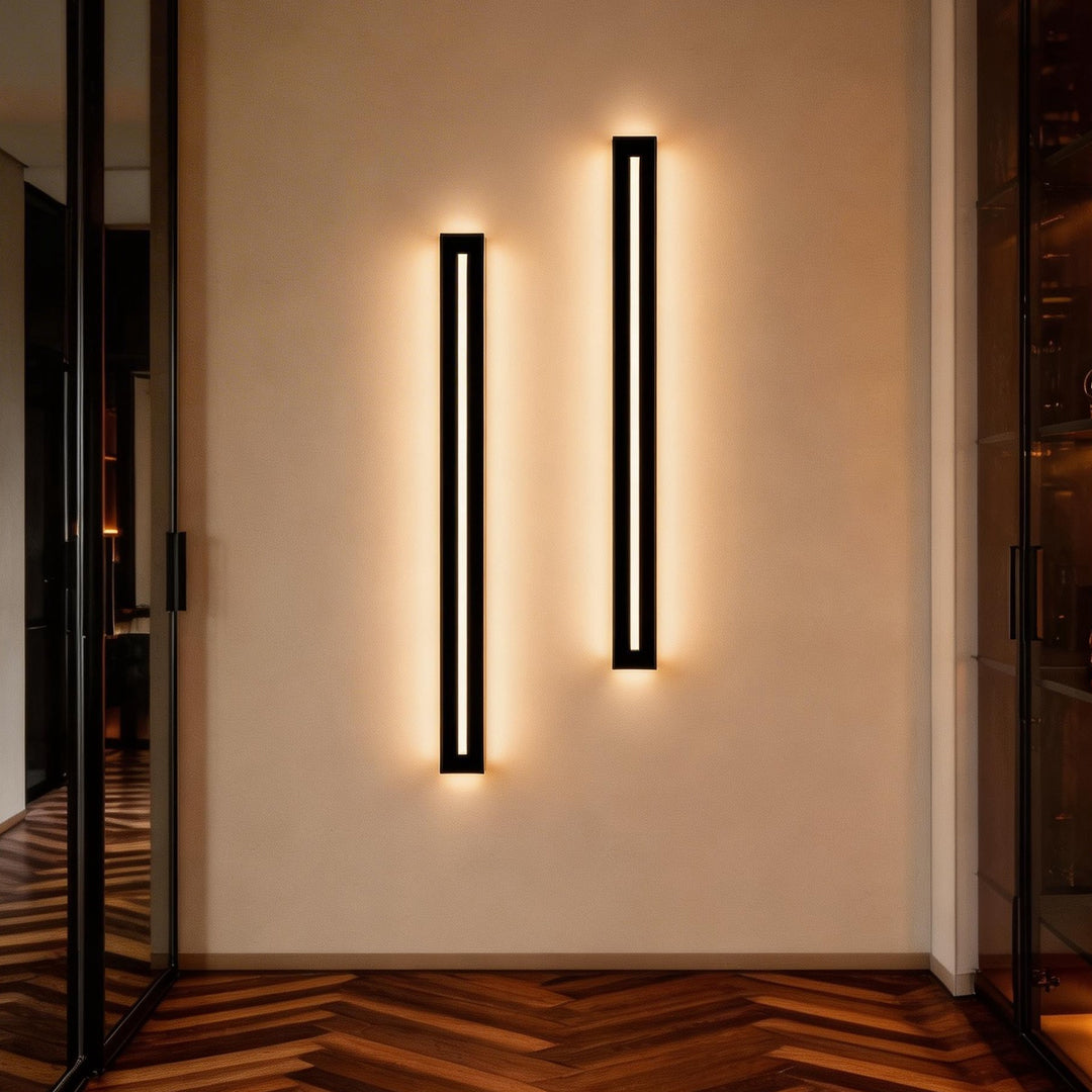 Linear LED Wall Sconce in Black Iron with Acrylic Diffuser