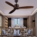 Modern Wood Ceiling Fan with LED Light – 3-Blade Fandelier for Living Spaces
