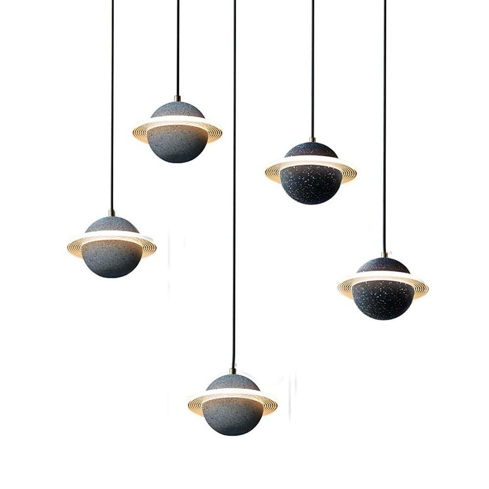 Saturn LED Pendant Light – Modern Acrylic Ceiling Lamp for Dining & Kitchen
