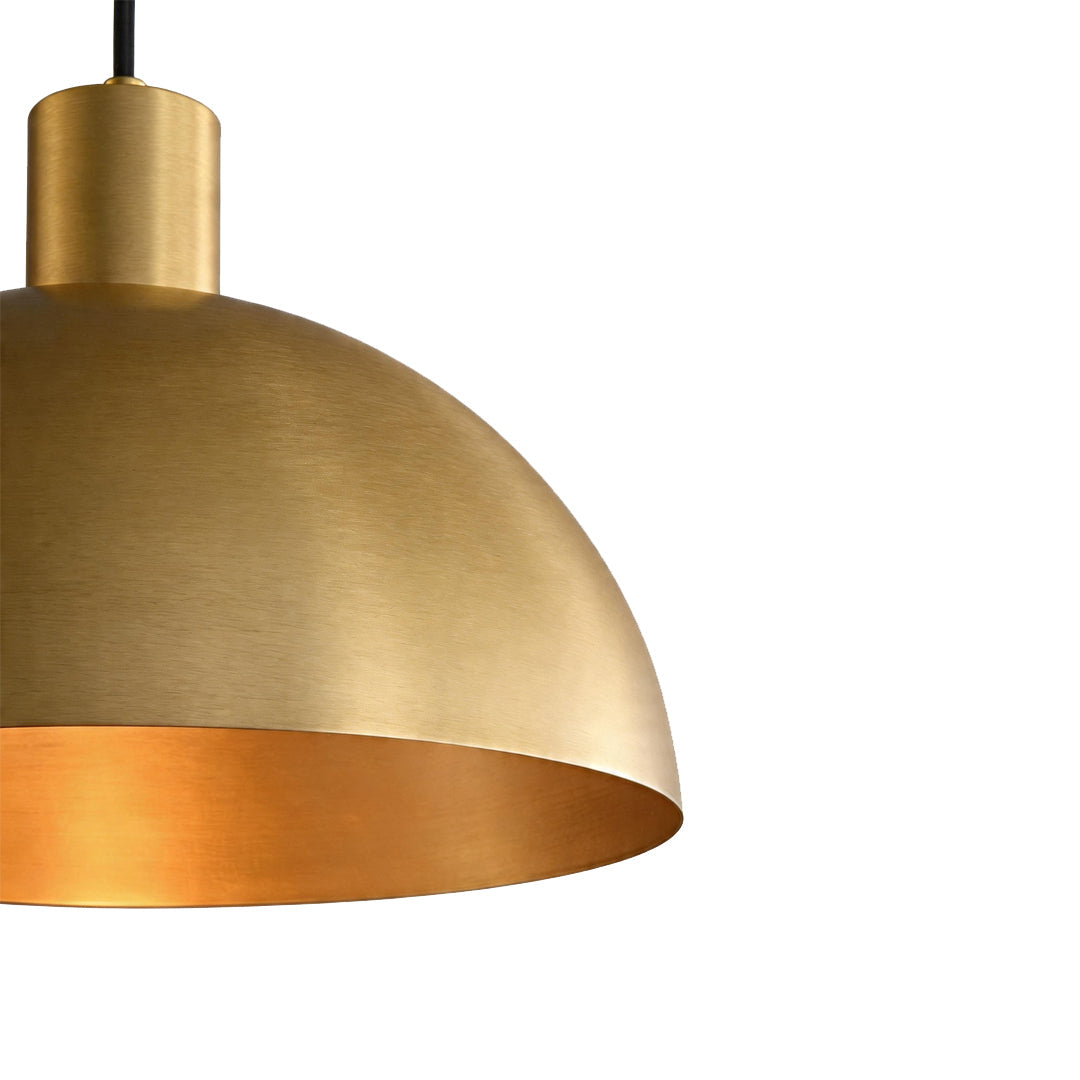 Nordic Brass Pendant Light with Adjustable Cord for Modern Interiors