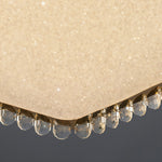 Luxury Crystal Flush Mount Ceiling Light with Chrome Frame and LED