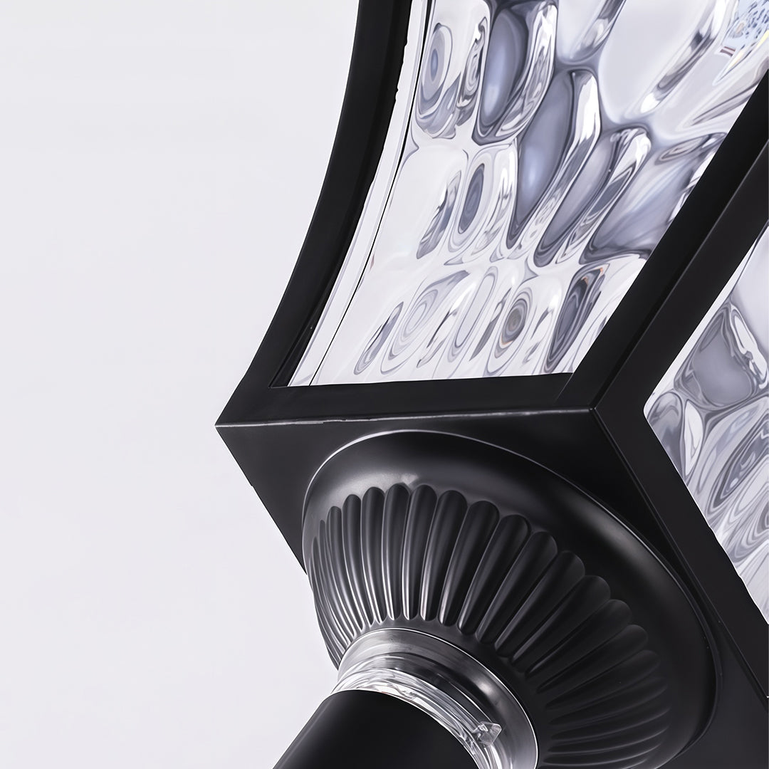 Solar Path Light in Black Aluminum with Dual-Color LED for Garden Walkways