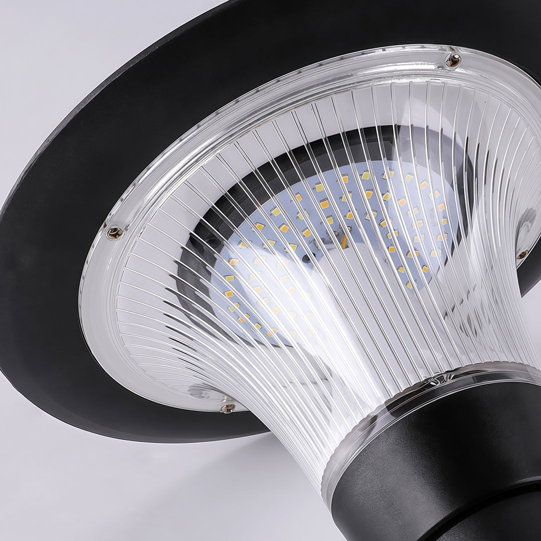 Aria Solar Wall Sconce — Black Aluminum Outdoor Light