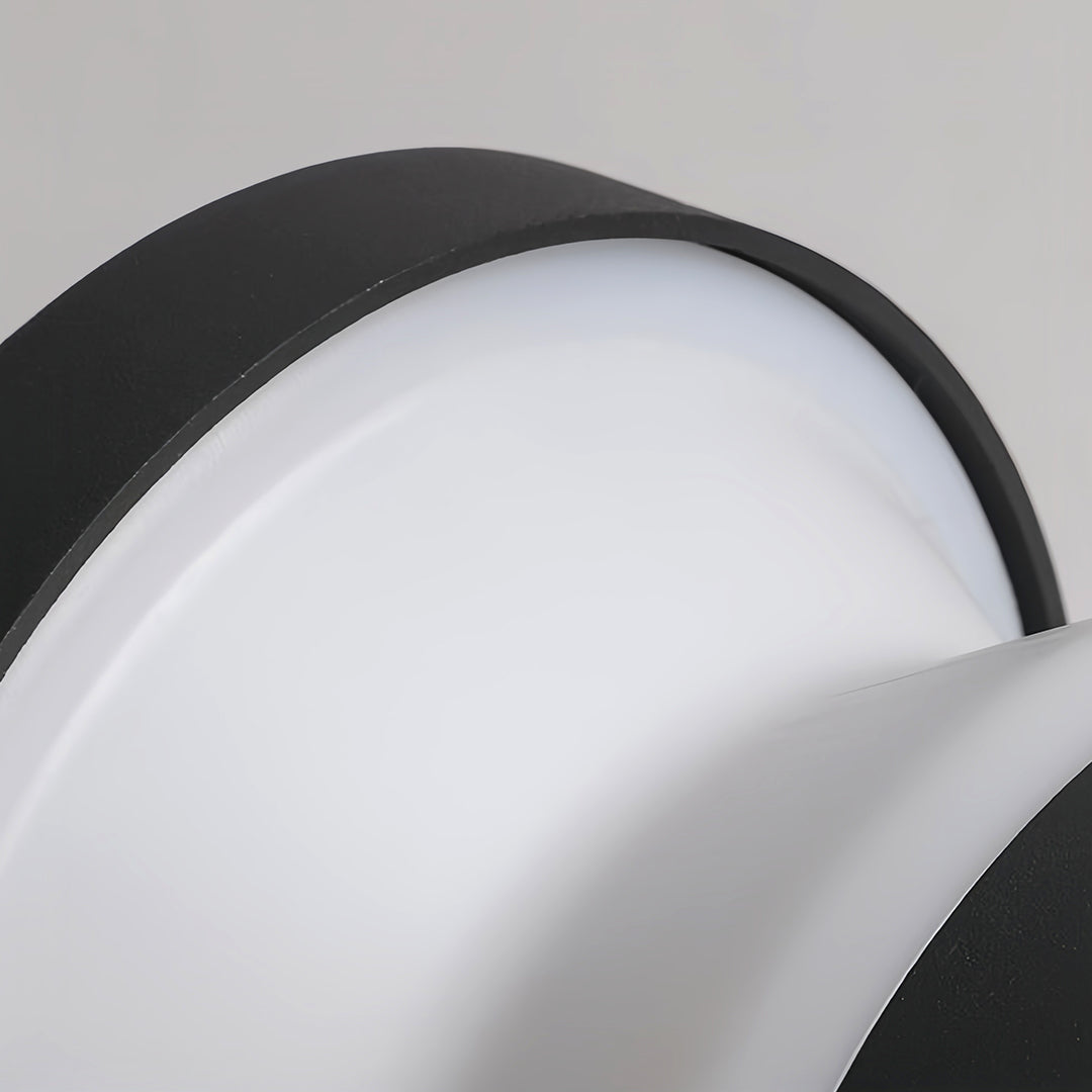 Modern Bollard Path Light in Sand Black Stainless Steel for Garden Walkways