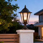 European Copper Pillar Light for Gate and Garden, IP55 Waterproof