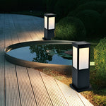 Modern Solar Bollard Light with Remote Control for Pathways and Gardens