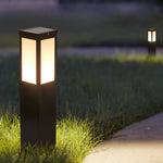 Modern Solar Bollard Light with Remote Control for Pathways and Gardens