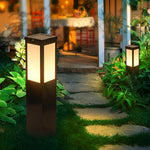 Modern Solar Bollard Light with Remote Control for Pathways and Gardens