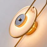 Marble LED Wall Sconce with Gold Accents for Modern Interiors