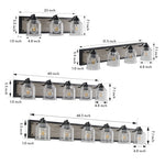 Nordic Geometric Linear Wall Sconce with Multi-Light Iron Frame