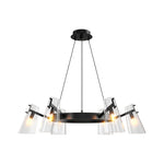 Modern Copper Chandelier with Acrylic Shades for Dining and Living Spaces