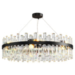 Aurelia Crystal Chandelier — Nordic Modern Ceiling Light in Copper, Nickel, or Black