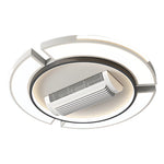 Bladeless Ceiling Fan with Full Spectrum LED Light – Modern Flush Mount