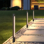 Cylinder LED Path Light in Matte Black for Modern Landscape