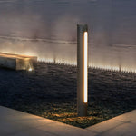 Cylinder LED Path Light in Matte Black for Modern Landscape