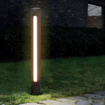 Cylinder LED Path Light in Matte Black for Modern Landscape