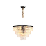 Modern Minimalist Full-Copper Chandelier with Clear Glass Shades
