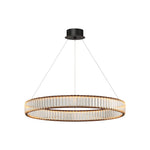 Aurelia Crystal Round Chandelier — American Minimalist LED Pendant for Modern Interiors