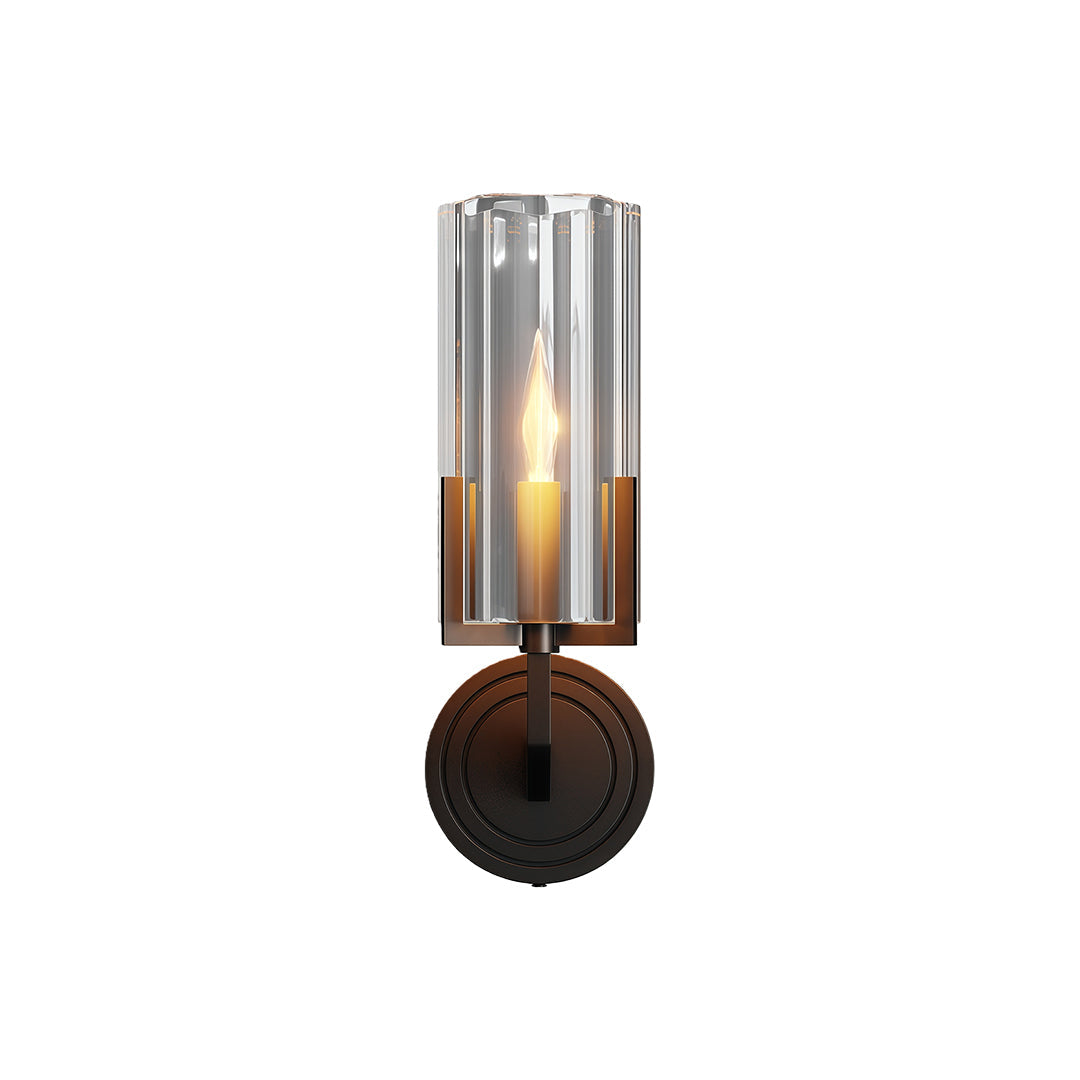 Minimalist Copper Wall Sconce with Glass Shade for Modern Interiors