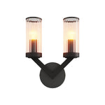 Aurelia Double Glass Wall Sconce in Pure Copper