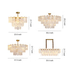 Aurelia Mid-Century Modern Copper Glass Chandelier