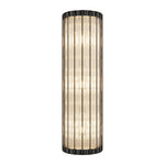 American-Style Copper Linear Wall Sconce with Clear Glass Shade