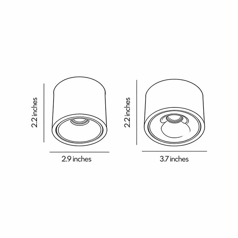 Ultra-Thin Adjustable Ceiling Spotlights, Set of 2, Modern LED Directional Lights