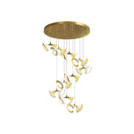 Luxury Ceramic Tulip Chandelier with Gold Stainless Steel Frame