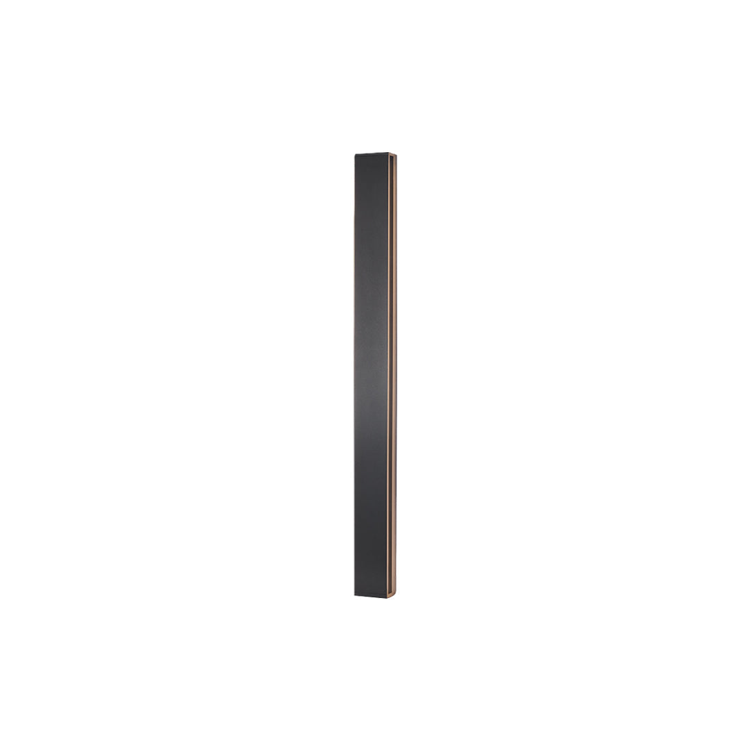 Modern Linear LED Wall Sconce in Black Aluminum with Clear Acrylic