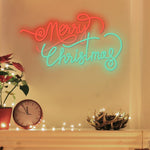 Merry Christmas LED Neon Sign – Modern Festive Wall Art for Cozy Interiors