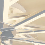 Aurelia Iron Ceiling Fan with Dimmable LED Light – Modern Flush Mount