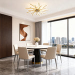 Aurelia Iron Ceiling Fan with Dimmable LED Light – Modern Flush Mount