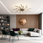 Aurelia Iron Ceiling Fan with Dimmable LED Light – Modern Flush Mount