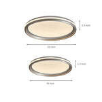 Lumina Silver LED Flush Mount Ceiling Light with White Acrylic Shade