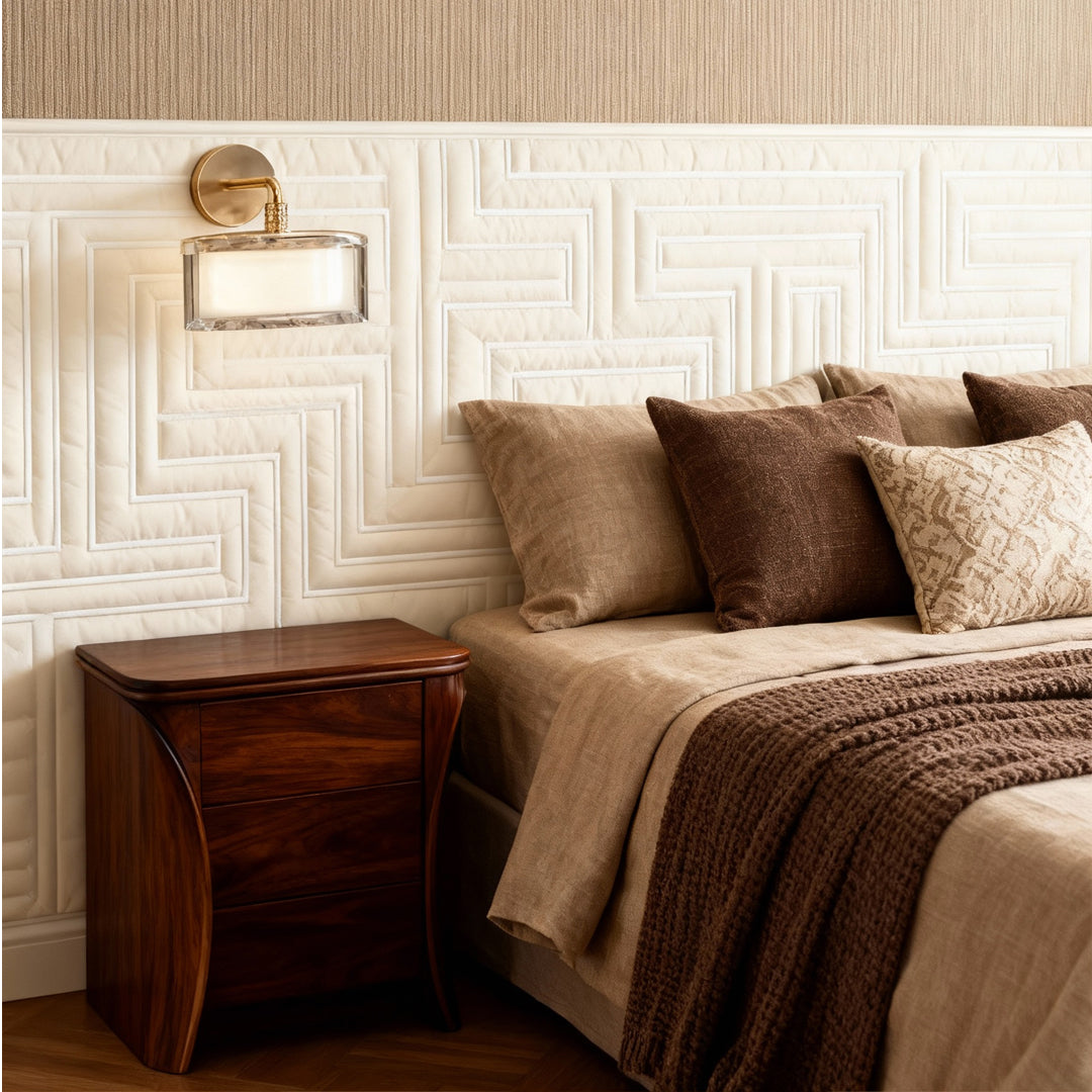 Lumina Gold LED Wall Art Sconce with Crystal Accents