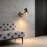 Aurelle Industrial Wall Sconce in Silver Die-Cast Aluminum