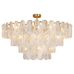 Aurelia Mid-Century Modern Copper Glass Chandelier