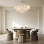 Aurelia Mid-Century Modern Copper Glass Chandelier