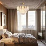 Aurelia Mid-Century Modern Copper Glass Chandelier