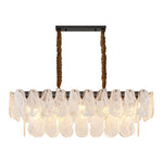 Aurelia Mid-Century Modern Copper Glass Chandelier
